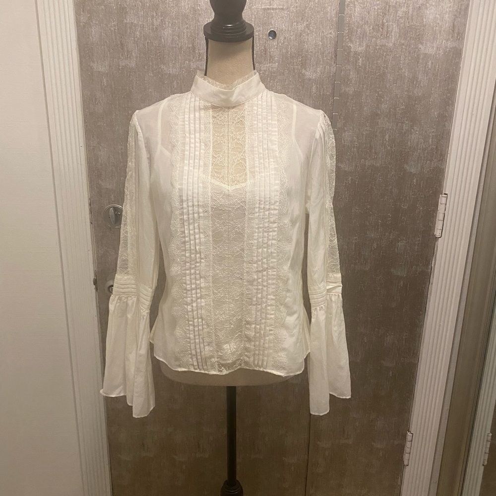 White House Black Market Celine Victorian blouse, size 6